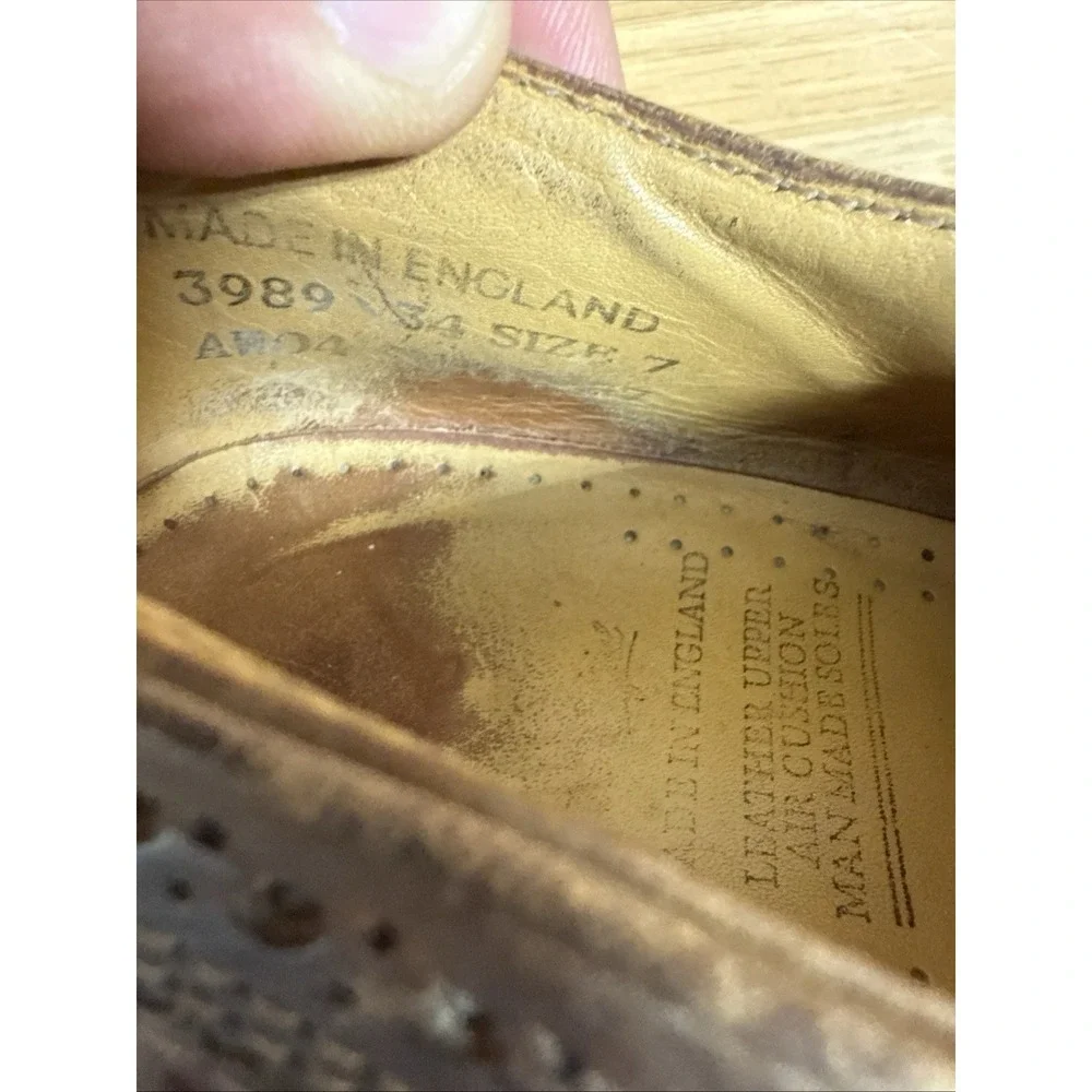 Dr Martens 3989 Made In England Brown Leather Wingtip Brogue Mens 7